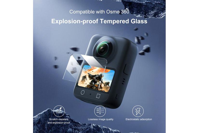 Tempered glass puluz DJI Osmo 360 (clear)
