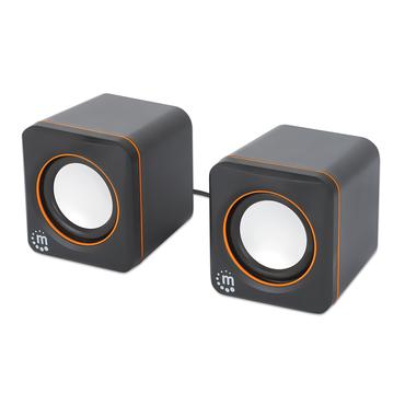 MANHATTAN USB-Lautsprecher - 2600 Series schwarz/orange