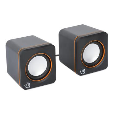 MANHATTAN USB-Lautsprecher - 2600 Series schwarz/orange