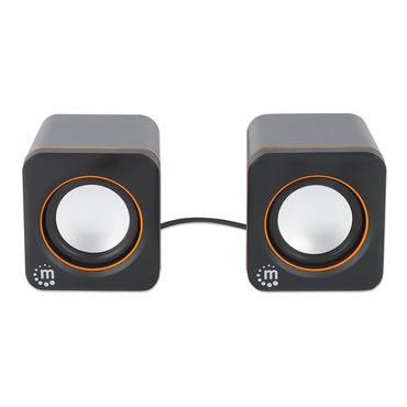 MANHATTAN USB-Lautsprecher - 2600 Series schwarz/orange
