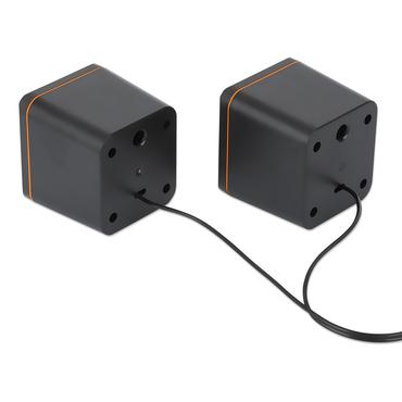 MANHATTAN USB-Lautsprecher - 2600 Series schwarz/orange