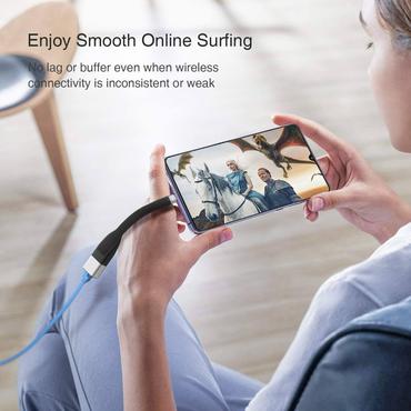 Techly ICOC USBC-RJ45 netværkskabel Sort 0,144 m