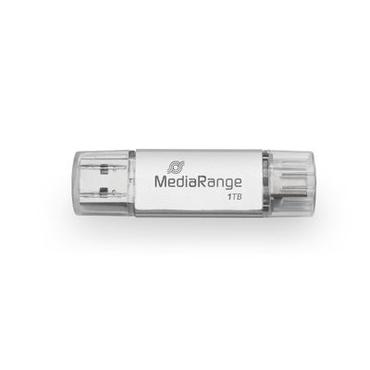 MediaRange MR941-1 USB-nøgle 1 TB USB Type-A / USB Type-C 3.2 Gen 1 (3.1 Gen 1) Sølv