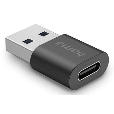 Hama 00200357 kabel k&oslash;nsskifter USB-A USB-C Sort