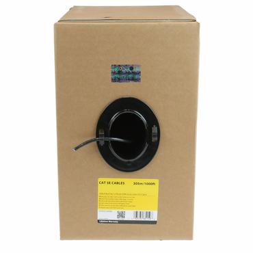 StarTech.com 1000 ft Bulk Roll of Black CMR Cat5e Solid UTP Riser Cable