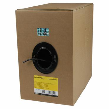 StarTech.com 1000 ft Bulk Roll of Black CMR Cat5e Solid UTP Riser Cable