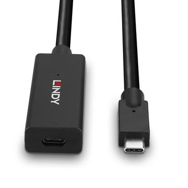 Lindy 43364 USB-kabel USB 3.2 Gen 2 (3.1 Gen 2) 5 m USB C Sort