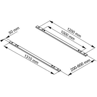 Multibrackets M monteringskomponent - för platt panel - epoxysvart