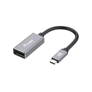 Equip 133493 videokabel adapter 0,15 m USB Type-C DisplayPort Sort, Gr&aring;