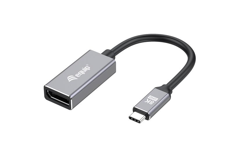 Equip 133493 videokabel adapter 0,15 m USB Type-C DisplayPort Sort, Gr&aring;
