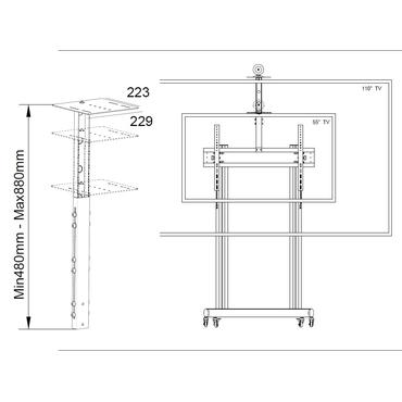 Multibrackets M Public Display Camera Holder monteringskomponent - för videokonferenskamera - svart