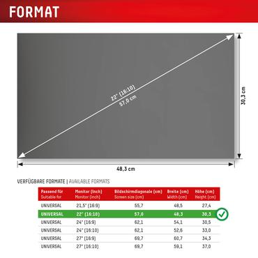 DISPLEX Privacy Safe Desktop Uni 22" (16:10)