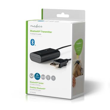 Nedis BTTR050BK trådløs lydsender AUX + USB 10 m Sort