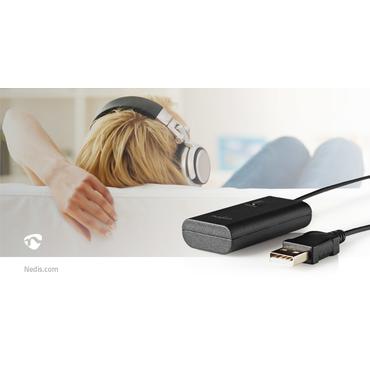 Nedis BTTR050BK trådløs lydsender AUX + USB 10 m Sort
