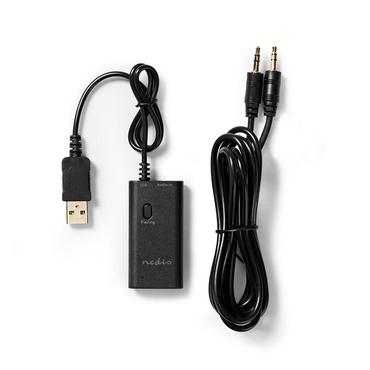 Nedis BTTR050BK trådløs lydsender AUX + USB 10 m Sort