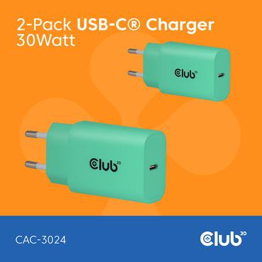 2-Pack USB-C&reg; Charger 30Watt Green