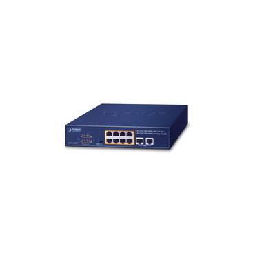 PLANET GSD-1008HP netværksswitch Ikke administreret Gigabit Ethernet (10/100/1000) Strøm over Ethernet (PoE) 1U Blå