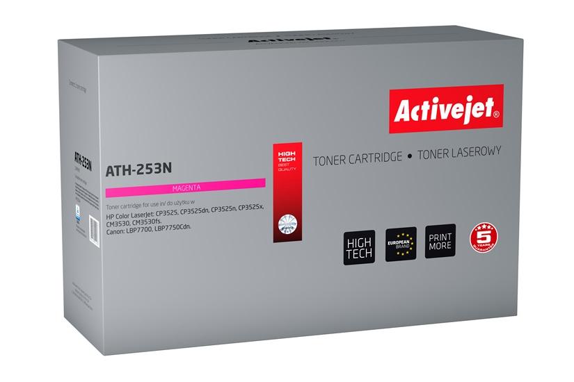 Activejet ATH-253N Toner til HP, Canon-printere, erstatning for HP 504A CE253A, Canon CRG-723M; Supreme; 7000 sider; lilla
