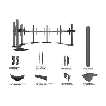 Multibrackets M Pro Series MBFMC7X1UXL st&auml;ll - f&ouml;r 7x1 videov&auml;gg - svart