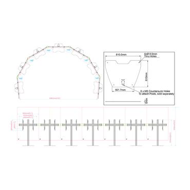 Multibrackets M Pro Series MBFMC7X1UXL st&auml;ll - f&ouml;r 7x1 videov&auml;gg - svart