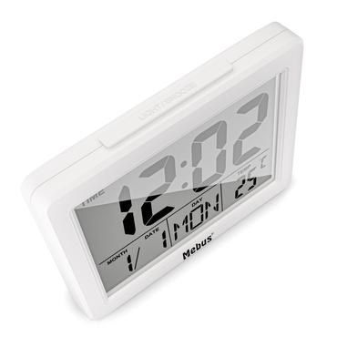 Mebus 25738 v&aelig;kkeur Quartz alarmur Hvid