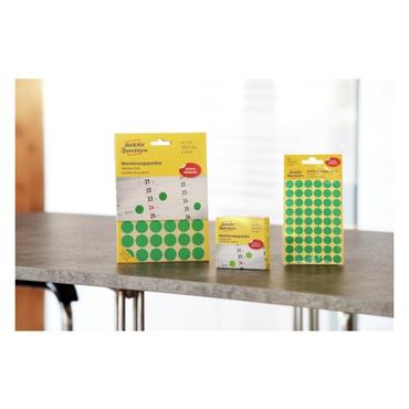Avery 3592 selvklæbende etiket Rund Aftagelig Grøn 416 stk