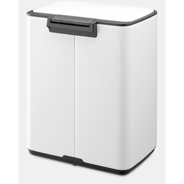 Brabantia Bo Pedal Bin 12 L Rektangulær Stål Hvid