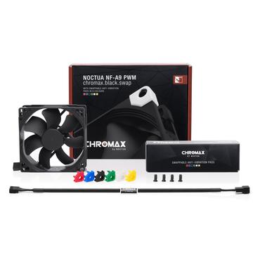 Noctua chromax NF-A9 PWM.black.swap - indsats med blæser