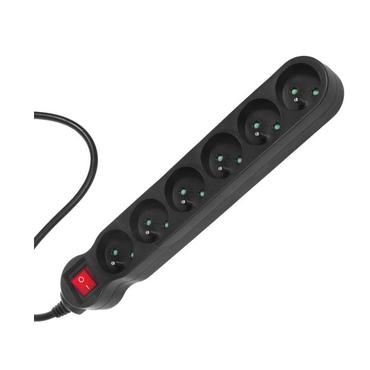 Maclean MCE225 stikd&aring;se 1,5 m 6 AC stikkontakt(er) Indend&oslash;rs Sort