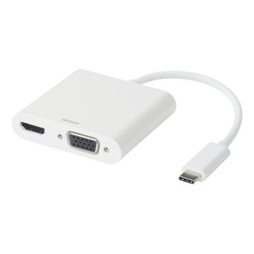 DELTACO USBC-HDMI16 - dockingstation - USB-C - VGA, HDMI