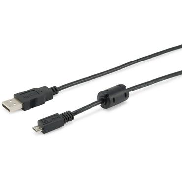 Equip 128551 USB-kabel USB 2.0 1,8 m USB A Micro-USB B Sort
