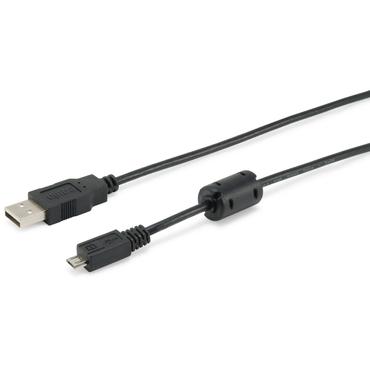 Equip 128551 USB-kabel USB 2.0 1,8 m USB A Micro-USB B Sort