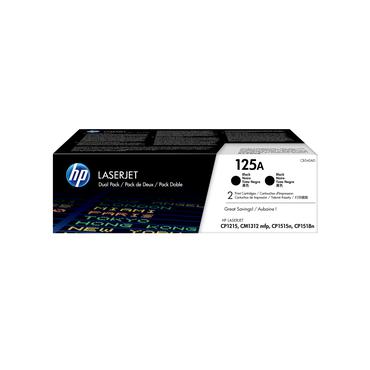 HP 125A - 2-pack - svart - original - LaserJet - tonerkassett (CB540AD)