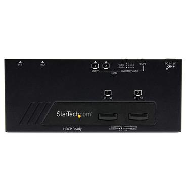 StarTech.com 2x2 HDMI Matrix Switch with Remote - 1080p Automatic & Priority Switcher - Video Wall Auto Selector Splitter Box - Audio Out (VS222HDQ) - video-/audioswitch - 2 porte