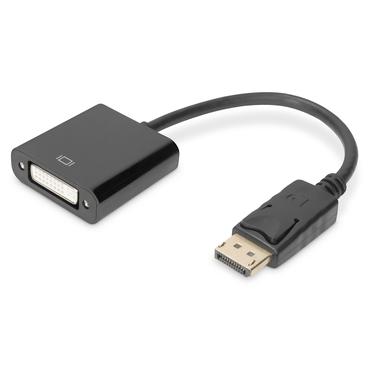 Digitus AK-340401-001-S videokabel adapter 0,15 m DisplayPort DVI-I Sort