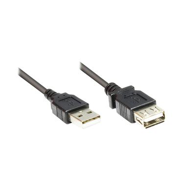 Alcasa 2511-OF01S USB-kabel USB 2.0 0,15 m USB A Sort