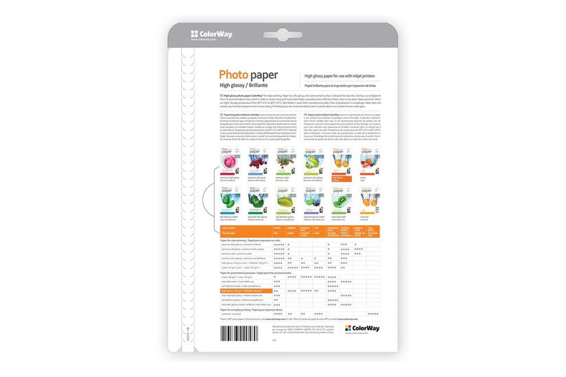 ColorWay - fotopapper - blank - 100 ark - A4 - 230 g/m²
