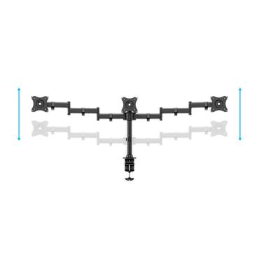 Multibrackets M Deskmount Basic Triple monteringssats - f&ouml;r 3 LCD-bildsk&auml;rmar - svart