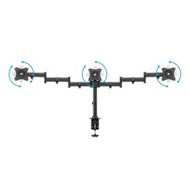 Multibrackets M Deskmount Basic Triple monteringssats - f&ouml;r 3 LCD-bildsk&auml;rmar - svart