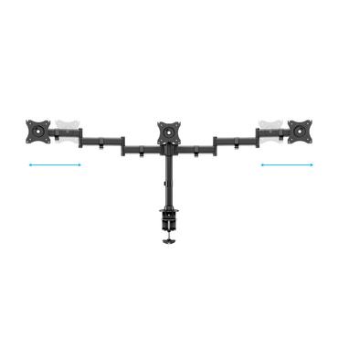 Multibrackets M Deskmount Basic Triple monteringssats - f&ouml;r 3 LCD-bildsk&auml;rmar - svart