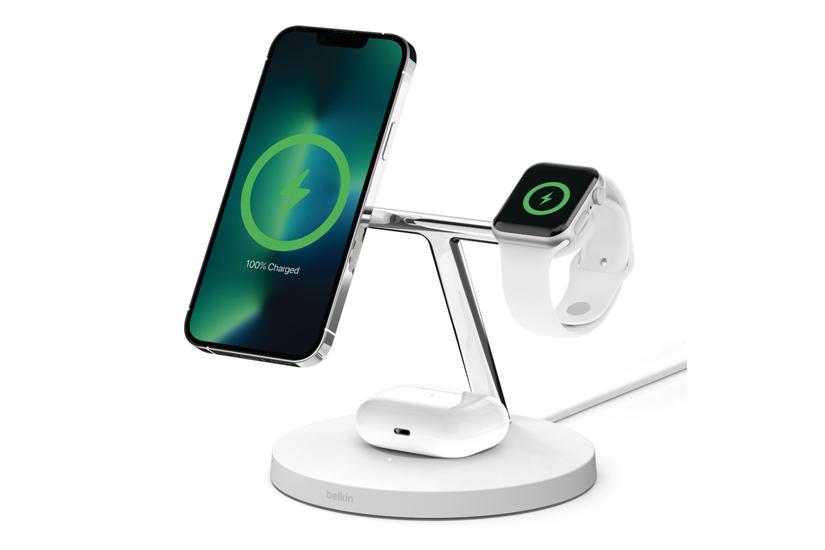 Belkin BoostCharge Pro trådløs opladningsstander - med MagSafe - + AC-strømadapter - 15 Watt