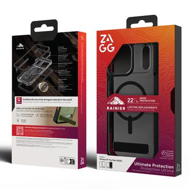 ZAGG Rainier Snap Kickstand mobiltelefon etui 17,5 cm (6.9") Cover Sort