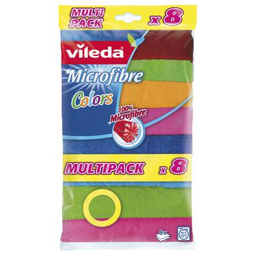 Vileda 148394 reng&oslash;ringsklud Mikrofiber, Polyamid, Polyester Flerfarvet 8 stk
