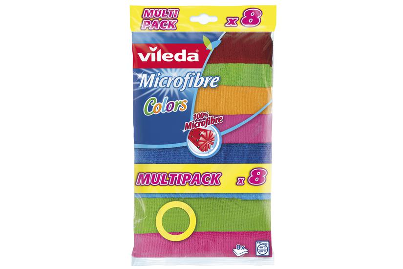 Vileda 148394 reng&oslash;ringsklud Mikrofiber, Polyamid, Polyester Flerfarvet 8 stk