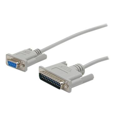 StarTech.com 10 ft Cross Wired DB9 to DB25 Serial Null Modem Cable