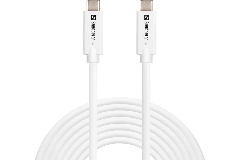 Sandberg 136-76 USB-kabel USB 3.2 Gen 2 (3.1 Gen 2) 5 m USB C Hvid