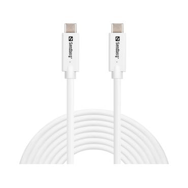 Sandberg 136-76 USB-kabel USB 3.2 Gen 2 (3.1 Gen 2) 5 m USB C Hvid