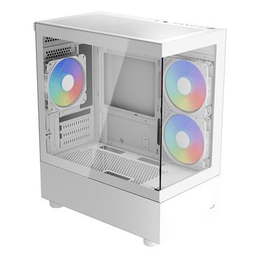 Aerocool Kabinet - Mini Tower - Micro ATX, Mini-ITX - 212 mm - 437 mm - 377.5 mm - Hvid