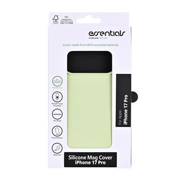 Essentials iPhone 17 Pro Genbrugs silikone Mag bagcover, sage green