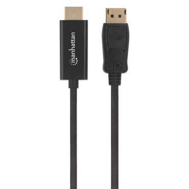 Manhattan 153201 videokabel adapter 1,8 m DisplayPort HDMI Sort